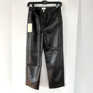 Wilfred (Aritzia) Faux Leather High Waisted Pants, Size 6 Fits like 4